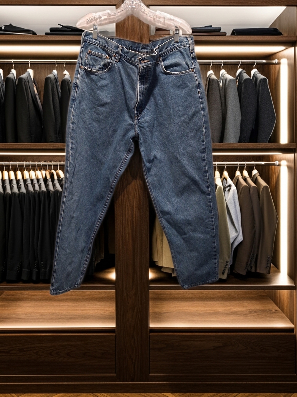 Carhartt Relaxed Fit Indigo Blue Jeans 100%Cotton Size 42x32